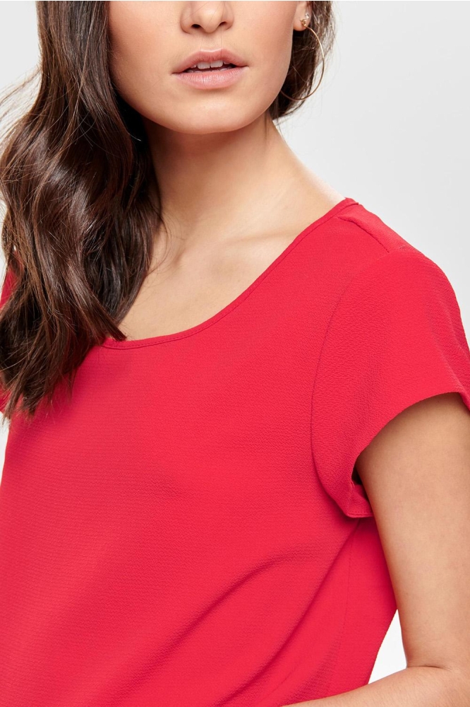 onlVIC S/S SOLID TOP NOOS WVN 15142784 High Risk Red